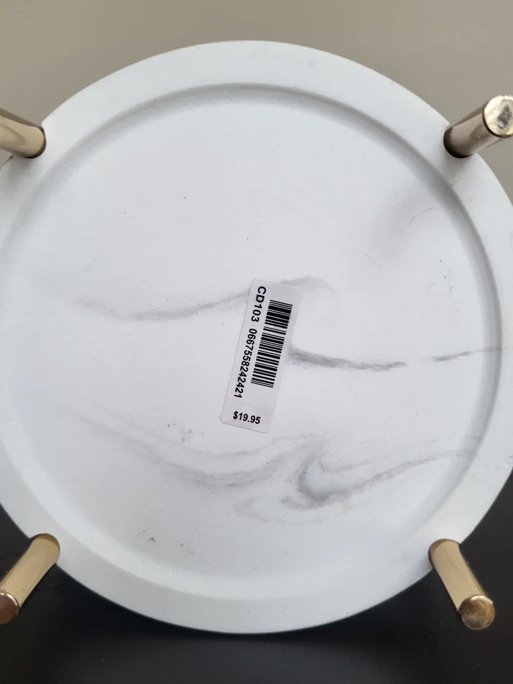 Bath & Body Works White Marble Tray Candleholder - Picture 4 of 7